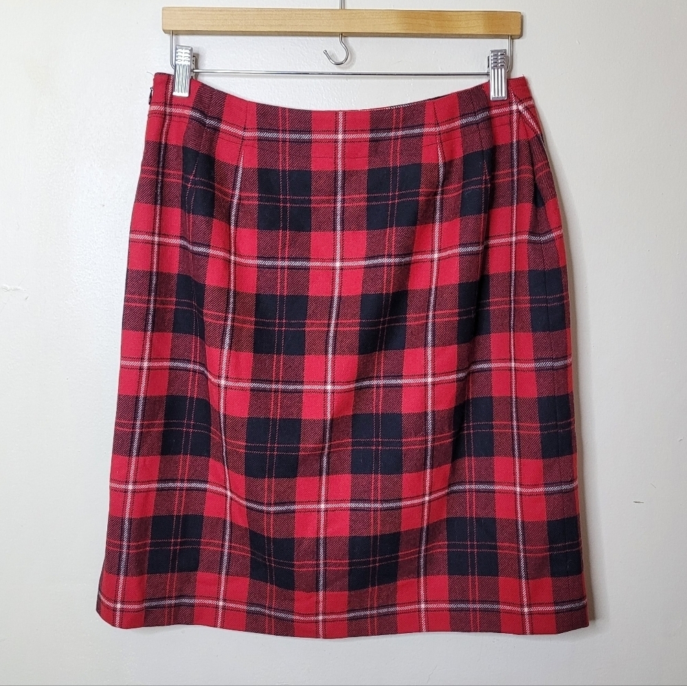 Pendleton Wool Plaid Skirt Size 12 - Picture 5 of 7